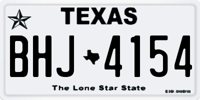 TX license plate BHJ4154