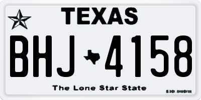 TX license plate BHJ4158