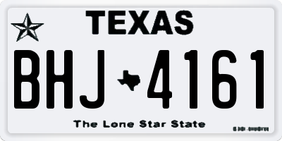 TX license plate BHJ4161