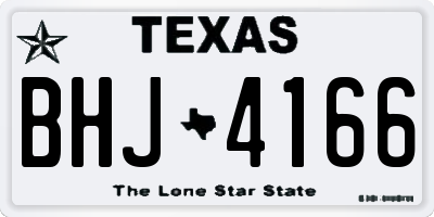 TX license plate BHJ4166