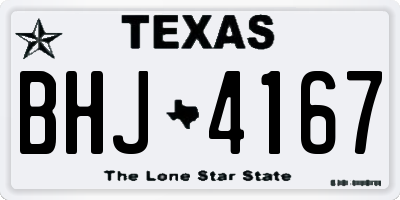 TX license plate BHJ4167