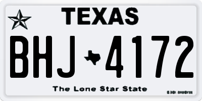 TX license plate BHJ4172