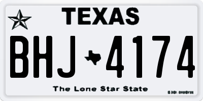 TX license plate BHJ4174