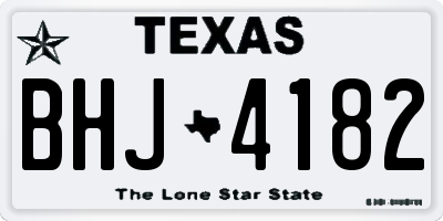 TX license plate BHJ4182