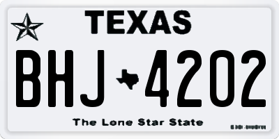 TX license plate BHJ4202