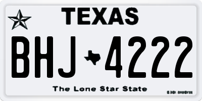 TX license plate BHJ4222