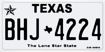 TX license plate BHJ4224