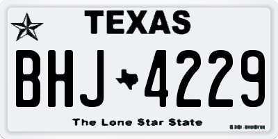 TX license plate BHJ4229