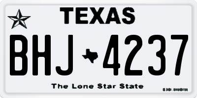 TX license plate BHJ4237
