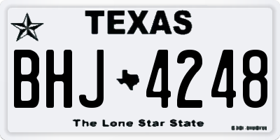 TX license plate BHJ4248