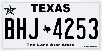 TX license plate BHJ4253