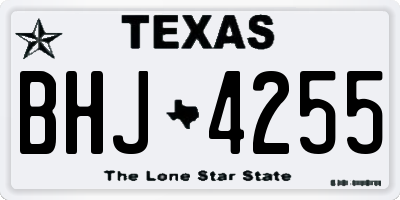 TX license plate BHJ4255