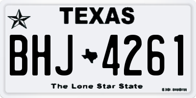 TX license plate BHJ4261