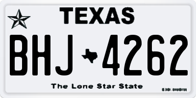 TX license plate BHJ4262