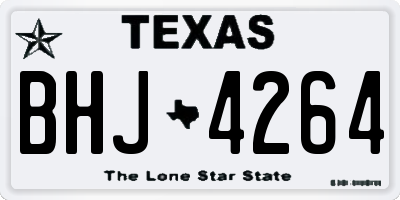 TX license plate BHJ4264