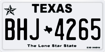 TX license plate BHJ4265