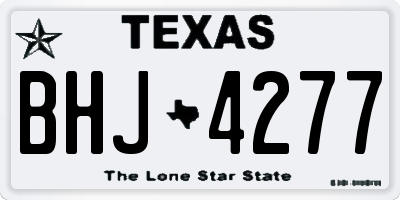 TX license plate BHJ4277