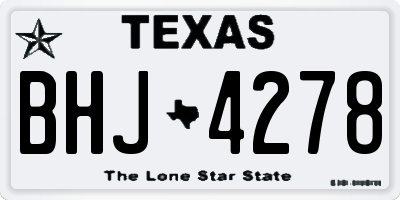 TX license plate BHJ4278