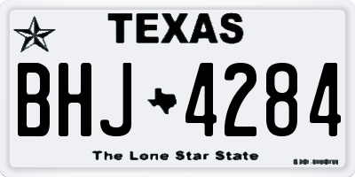 TX license plate BHJ4284