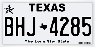 TX license plate BHJ4285