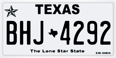 TX license plate BHJ4292