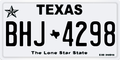TX license plate BHJ4298