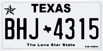 TX license plate BHJ4315
