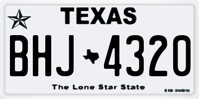 TX license plate BHJ4320