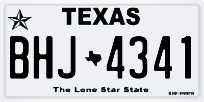 TX license plate BHJ4341