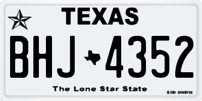 TX license plate BHJ4352