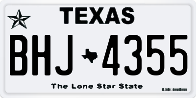 TX license plate BHJ4355