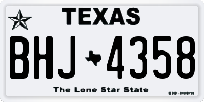 TX license plate BHJ4358