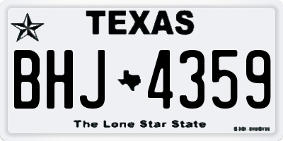 TX license plate BHJ4359