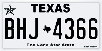 TX license plate BHJ4366