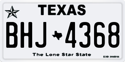 TX license plate BHJ4368