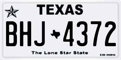 TX license plate BHJ4372