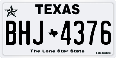 TX license plate BHJ4376