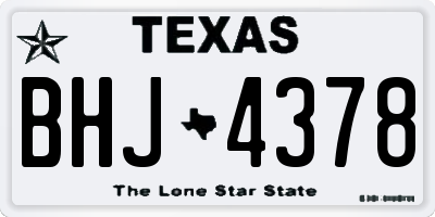 TX license plate BHJ4378