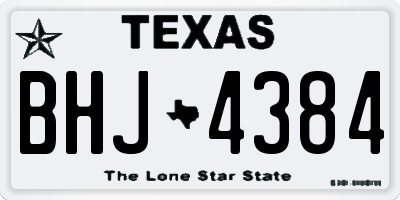 TX license plate BHJ4384