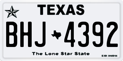 TX license plate BHJ4392
