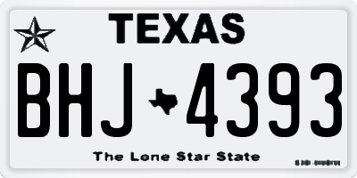 TX license plate BHJ4393