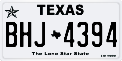 TX license plate BHJ4394