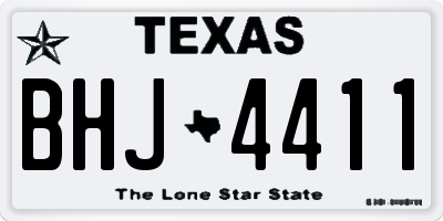 TX license plate BHJ4411