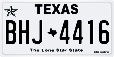 TX license plate BHJ4416