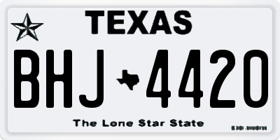 TX license plate BHJ4420
