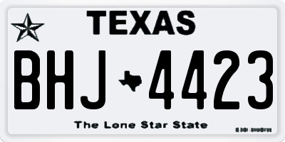 TX license plate BHJ4423