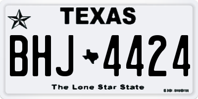 TX license plate BHJ4424