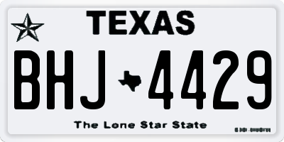 TX license plate BHJ4429