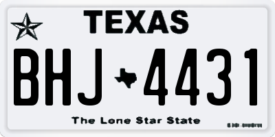 TX license plate BHJ4431