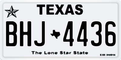 TX license plate BHJ4436